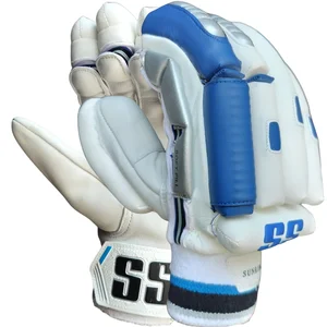 SS Player Edition Cricket Batting Gloves White and Blue (Mens Size Right-Handed)