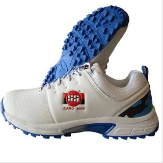 SS Camo 9000 Stud Cricket Shoes White Blue