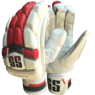 SS Millenium Pro Cricket Batting Gloves White (Mens Size Left-Hand)
