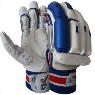 Thrax ST 1800 Cricket Batting Gloves White Blue Baseimage01