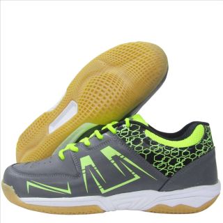 Thrax Court Power 777 Badminton Shoes Gray Lime Baseimage01