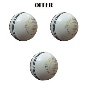 Thrax Stride White Cricket Balls 3 Ball Set