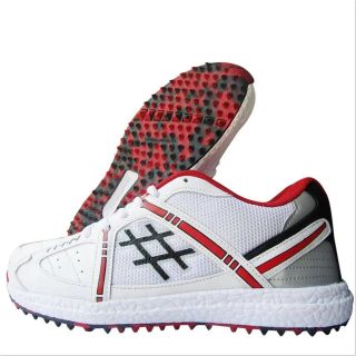 Thrax Cloud 7 Stud Cricket Shoes Red and White