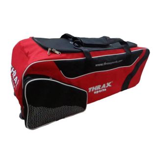 Thrax Elite Pro Series Wheel Cricket Kitbag Red and Black