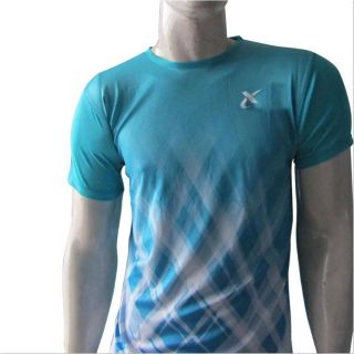 Thrax TS 1009 Badminton T Shirt Sky Blue and White Size Large Baseimage01