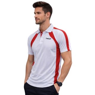 Thrax Badminton T Shirt Red and White Size Small