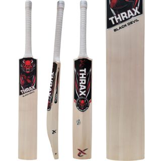 Thrax Black Devil Cricket Bat English Willow Cricket Bat (Standard Size Short Handle)