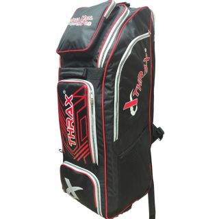 Thrax Mega Haul Pro Cricket Kit Bag Colour Black Red With with (tractor Wheels)