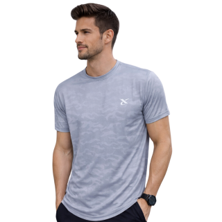 Thrax MT01 Badminton T Shirt Grey Color Round Neck