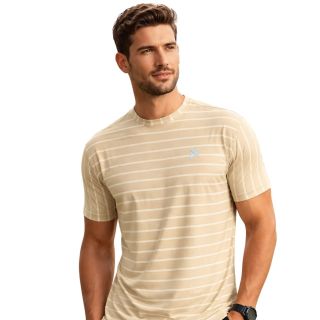 Thrax MT03 Badminton T Shirt light beige Colour Round Neck