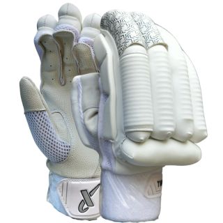 Thrax pro lite cricket batting gloves all white right hand side