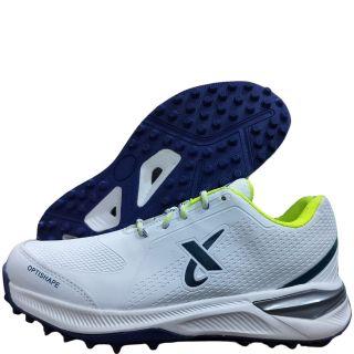 Thrax Rampaze Rubber Cricket Stud Shoes White and Lime
