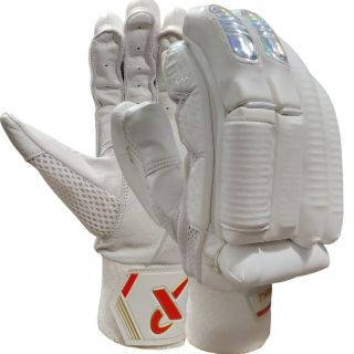 Thrax ST 1800 Cricket Batting Gloves White (Mens Size Right-Handed)