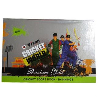 Vixen 80 Innings Premium Gold Cricket Score Book Baseimage01