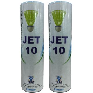 Vicky Jet 10 Nylon Badminton shuttlecocks Set Of 2