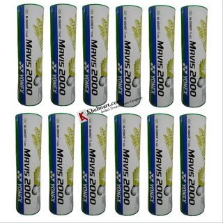 Yonex Mavis 2000 Badminton Shuttlecock 12 Boxes