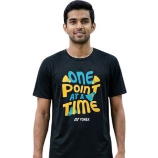 Yonex RM-S092-3047-EASY5-S Badminton T-Shirt Jet Black Colour Large Size