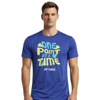 Yonex RM-S092-3047-EASY5-S Badminton T-shirt Mens Round Neck Skipper Blue Medium Size