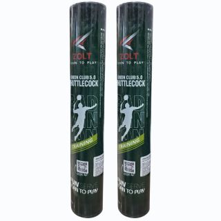 Zlot Green Club 5.0 Badminton Shuttlecock Set Of 2