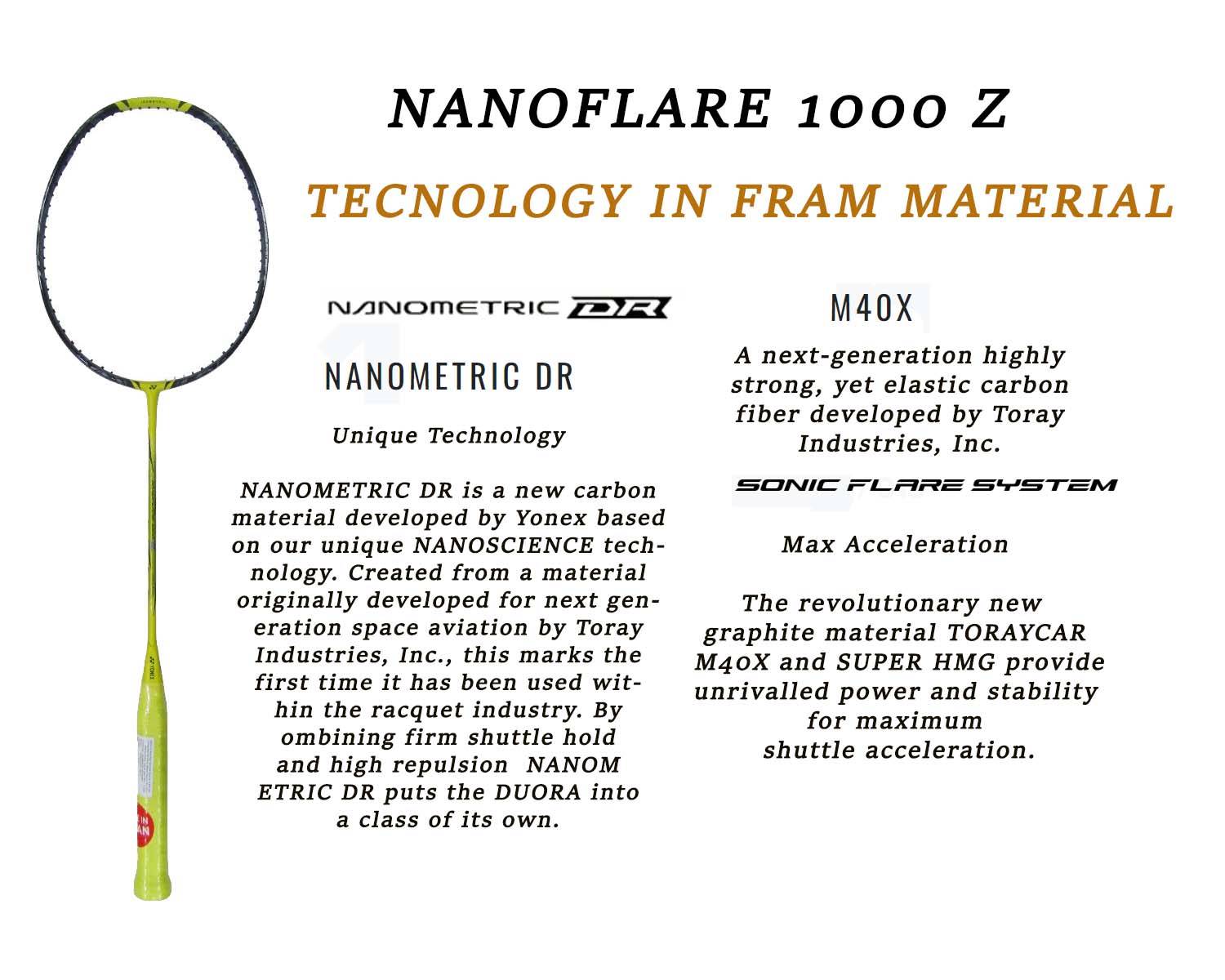 Yonex NANOFLARE 1000 Z Badminton Racket