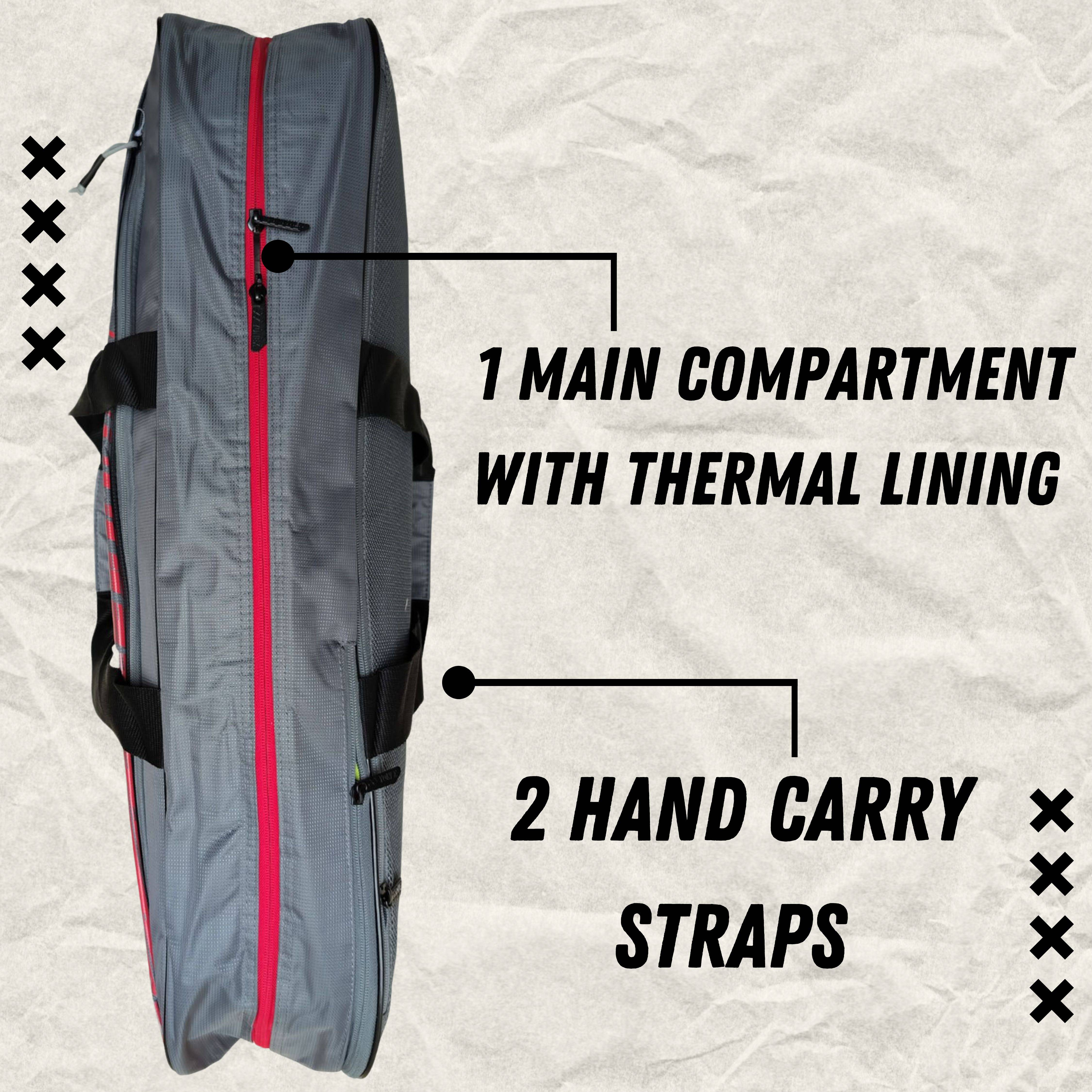 Buy Yonex PC3-Q014-23431WT-SR Badminton Kit Bag Grey Red Color