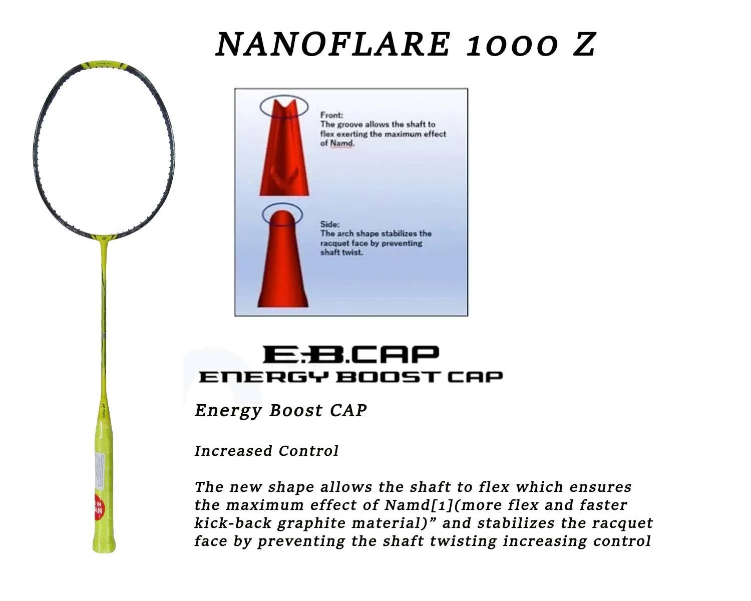 Yonex NANOFLARE 1000 Z Speed Assistance Dampers