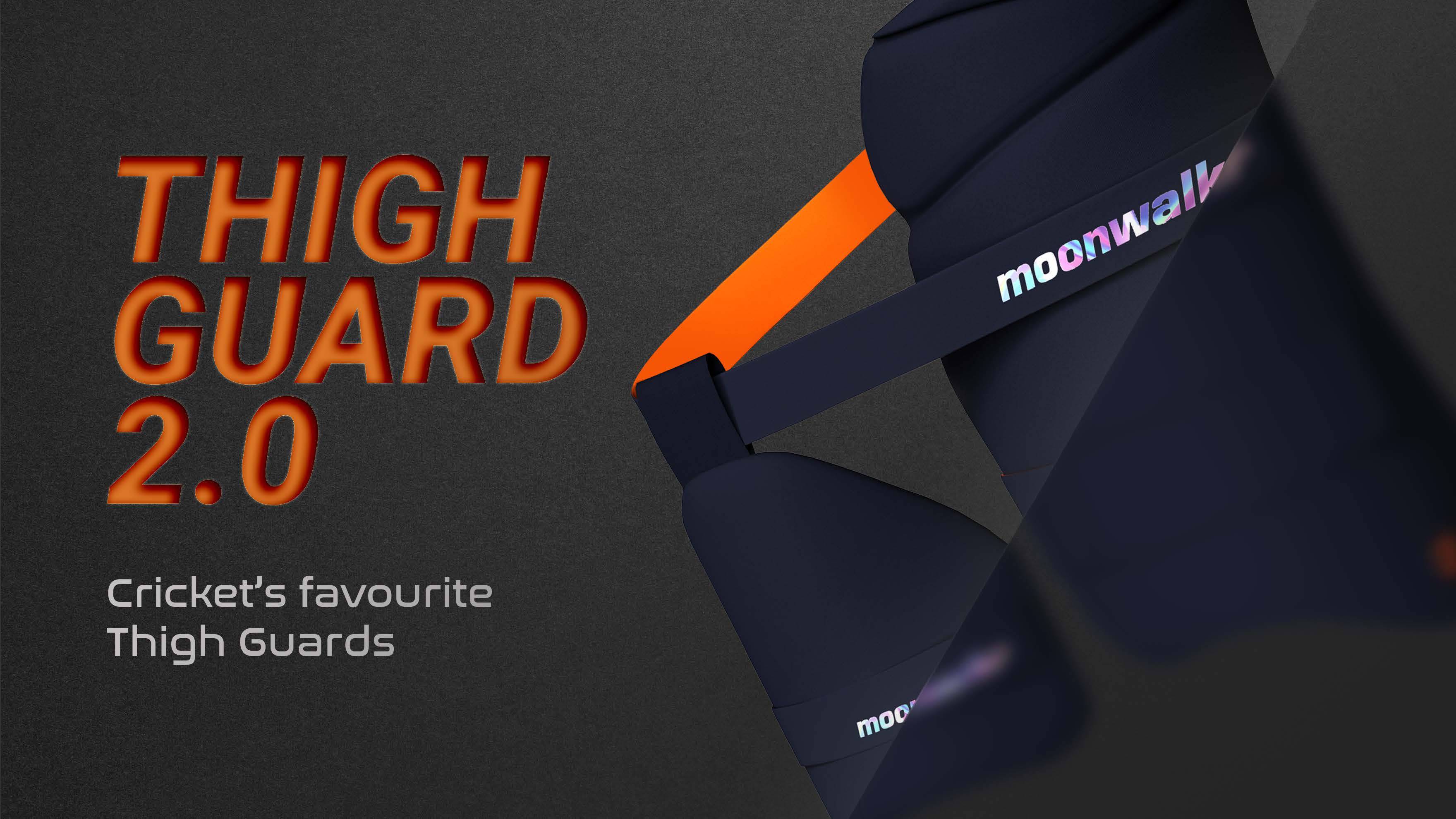 Moonwalkr 2.0 Cricket Thigh Guard Black Large