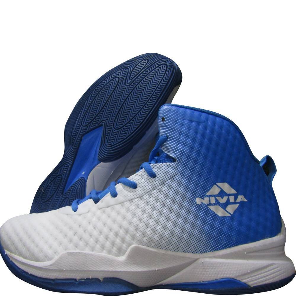 Buy Nivia Engraver Basketball shoes White Sky Blue Online in India