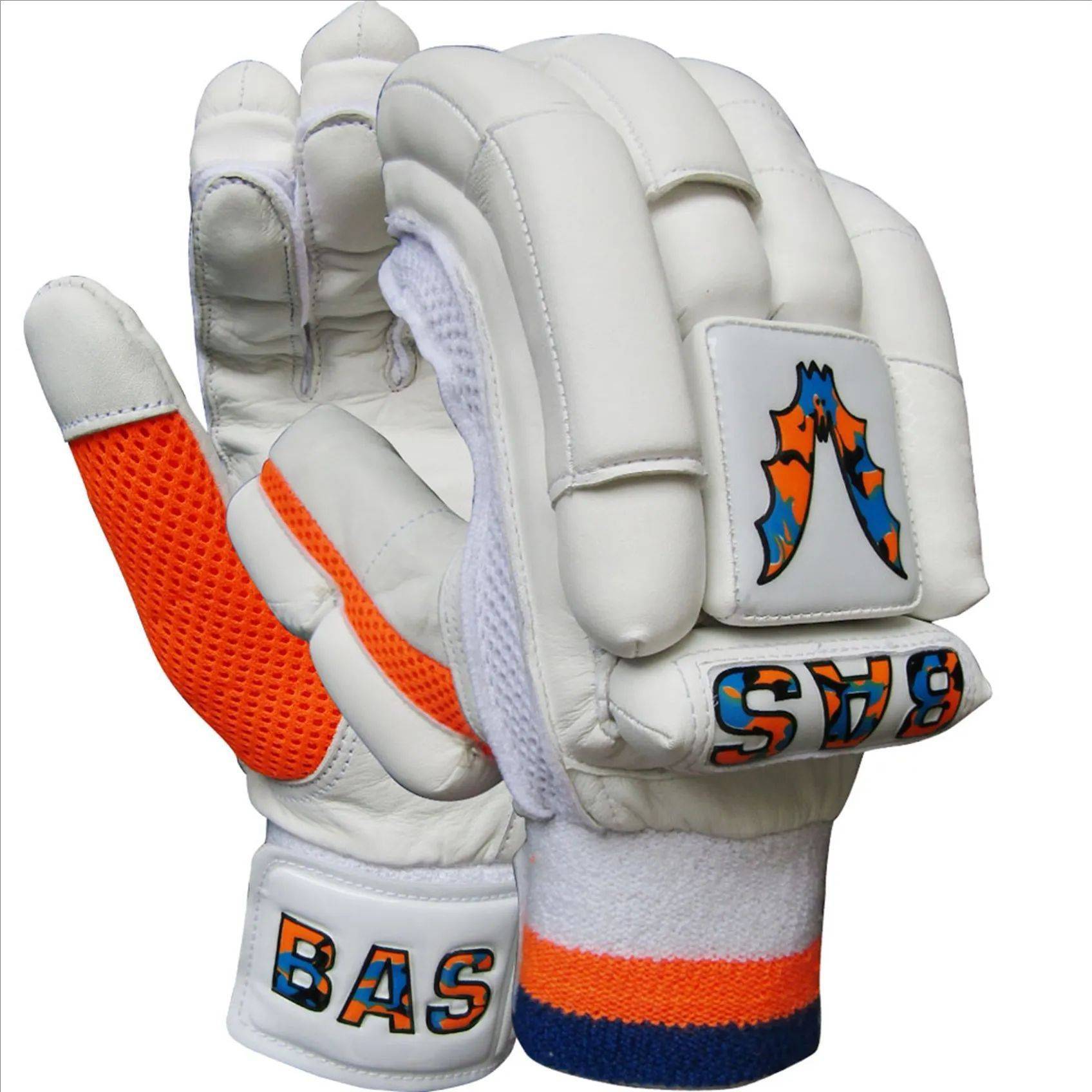 BAS Pro Cricket Batting Gloves White Orange Buy BAS Pro Cricket