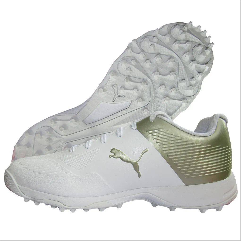 Puma 19 FH Rubber Cricket Shoes Gold Black White Buy Puma 19 FH Rubber Cricket Shoes Gold Black White Online at Lowest Prices in India khelmart