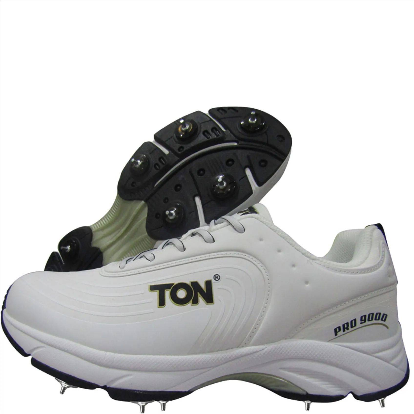 SS PRO 9000 Spike Cricket Shoes White Black Buy SS PRO 9000