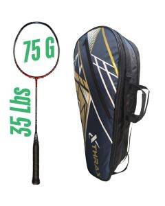 Thrax Air Strike 975 Lite 75 Gms Weight 35 Lbs Badminton Racket, Free Thrax XM Kit bags worth Rs 1400