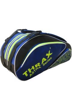 Thrax Astra Series Badminton Kit Bag Black Blue and Lime