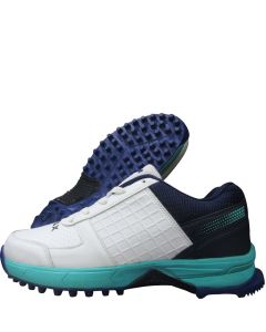 
Thrax Hoop Cricket Rubber Stud Cricket Shoes White Blue Sea green 1
