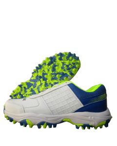 Thrax Aello Series Stud Cricket Shoes White Lime Camo 1