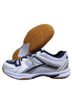 Thrax Court Power 005 Badminton Shoes White Silver Navy  1