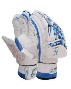 Thrax Aello X 1 Cricket Batting Gloves Standard Size Right Hand Blue and White