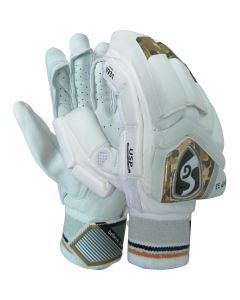 SG HP 33 Cricket Batting Gloves white and Gold