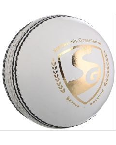 SG Shield 30 White Cricket Leather Ball Set of 12
