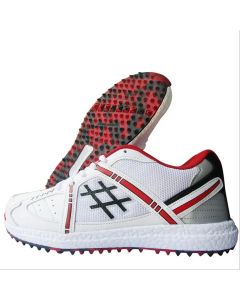 Thrax Cloud 7 Stud Cricket Shoes Red and White