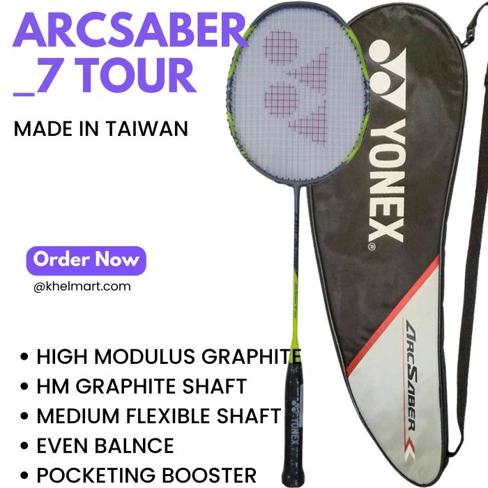Yonex Arcsaber 7 Tour Badminton Racket, khelmart.com