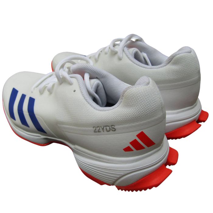 Buy Adidas 22 YDS Spike Cricket Shoe FTWWHT/LUCBLUE/SOLRED Online