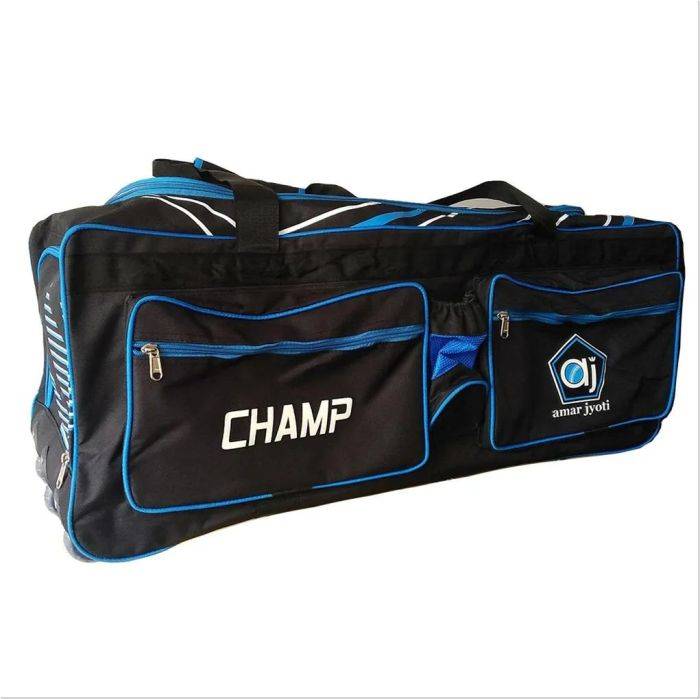 AJ Champ Cricket Kit Bag Black and Blue Buy AJ Champ Cricket Kit Bag Black and Blue Online at Lowest Prices in India khelmart