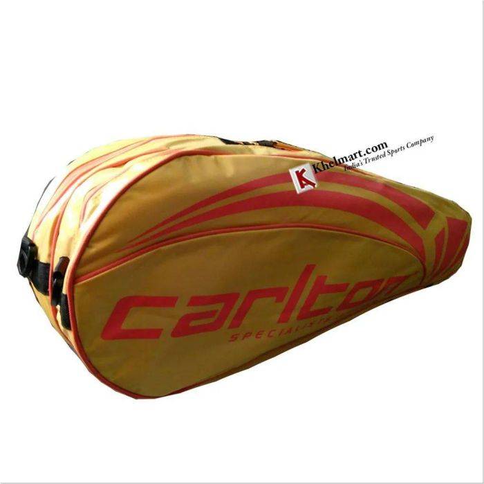 Carlton CP 1006 Badminton Kit Bag Yellow and Orange Buy Carlton CP 1006 Badminton Kit Bag Yellow and Orange Online at Lowest Prices in India khelmart