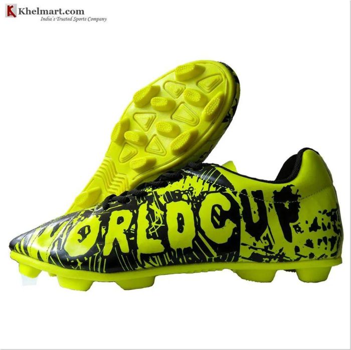 Cosco World Cup Football Shoes Black and Lime,- Buy Cosco World - Main Image