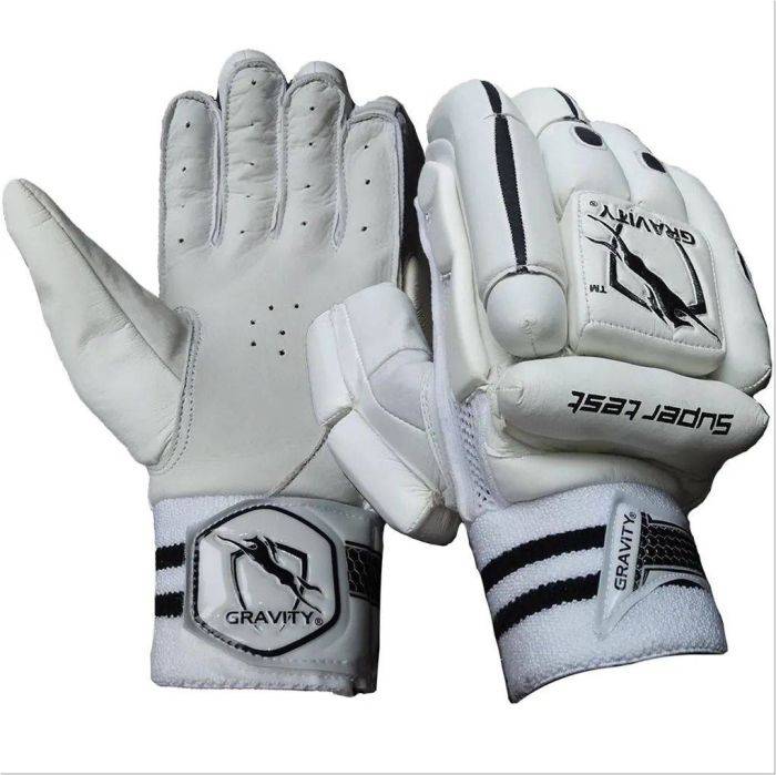 Gravity Super Test Cricket Batting Gloves White and Black Buy Gravity Super Test Cricket Batting Gloves White and Black Online at Lowest Prices in India khelmart