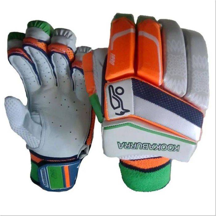 Orange and green batting gloves hot sale