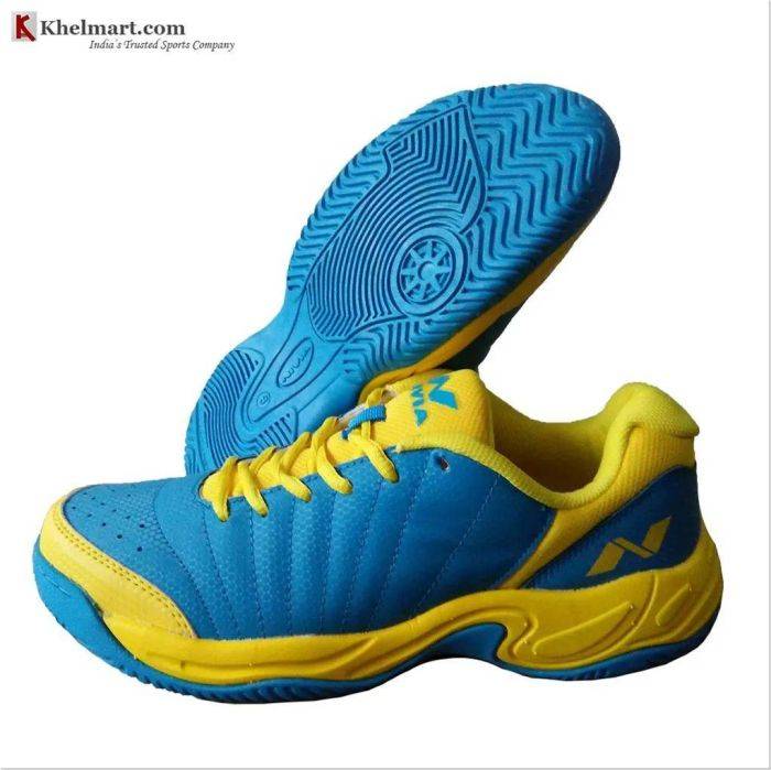 NIVIA Rapid 2018 Badminton Shoes Yellow and Blue Buy NIVIA Rapid 2018 Badminton Shoes Yellow and Blue Online at Lowest Prices in India khelmart