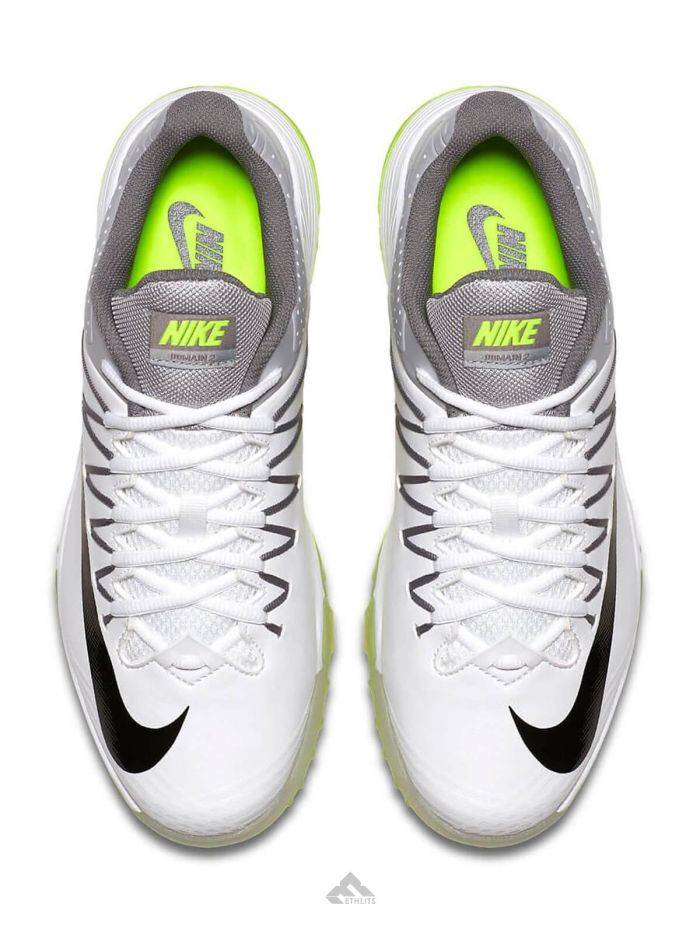 Nike Domain 2 Spike Cricket Shoes White and Grey