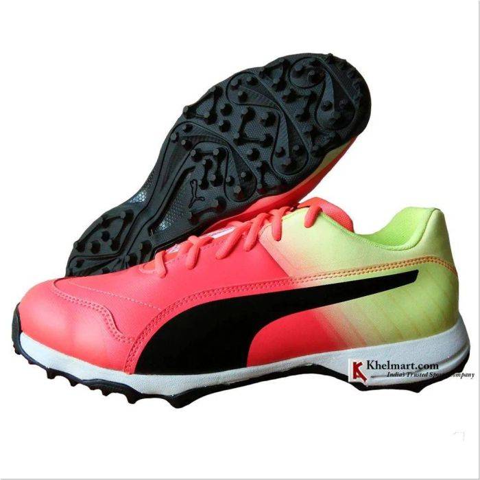 Puma EvoSpeed one 8 R Fade Cricket Shoes Red and Blast Yellow Buy Puma EvoSpeed one 8 R Fade Cricket Shoes Red and Blast Yellow Online at Lowest Prices in India khelmart